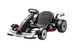 Gelicentieerde ride-on Drift Kart AUDI 24V, wit, LED-verlichting, 2 x 150W Motor, Driftmodus met een snelheid van 12 km/u, 24V-accu, Stevige stalen constructie, Verstelbare stoel, MP3-speler