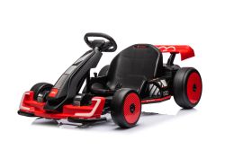 Gelicentieerde ride-on Drift Kart AUDI 24V, rood, LED-verlichting, 2 x 150W Motor, Driftmodus met een snelheid van 12 km/u, 24V-accu, Stevige stalen constructie, Verstelbare stoel, MP3-speler