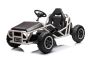 Elektrische loopauto SPORT-CART 24V, wit, zachte EVA-wielen, kunstleren zitting, 2 x 50W-motor, 24V-accu, massieve metalen constructie