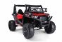 UTV 24V, rood, twee stoelen in kunstleer, 2,4 GHz afstandsbediening, 2 x 200 W-motoren, elektrische rem, led-verlichting, zachte EVA-wielen met vering, mp3-speler met USB / AUX