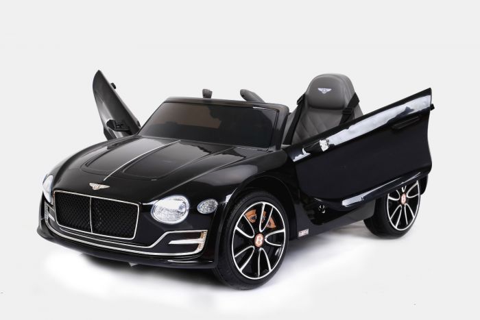 Elektrische speelgoed auto Bentley EXP12-prototype, zwart geverfd, originele licentie, batterij-aangedreven, deuren openen, stoel, 2x motor, 12 V-batterij, 2,4 Ghz-afstandsbediening, zachte soepele start