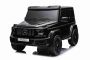 Elektrische loopauto Mercedes-Benz G63 AMG 4x4² Tweezits 12V, zwart, MP3-speler met USB/AUX-ingang, 4x4 aandrijving, Accu 12V14Ah, EVA-wielen met vering, Kunstleren stoelen, Afstandsbediening, Licentie